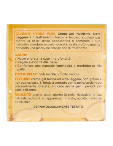 offerta Clinians Hydra Plus Crema Gel Nutriente Ultra Leggera Pelli Secche o Molto Secche 50 ml