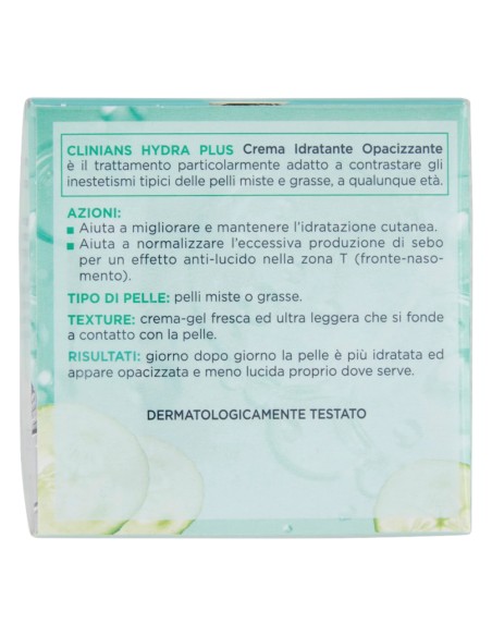 offerta Clinians Hydra Plus Crema Gel Idratante Opacizzante Pelli Miste o Grasse 50 ml