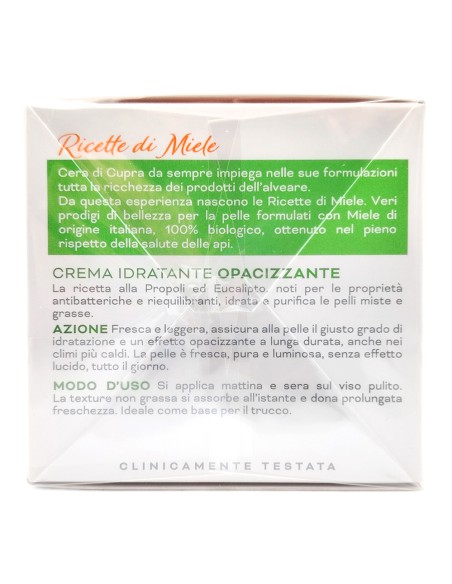 offerta Cera di Cupra Ricette di Miele Crema Idratante Opacizzante Pelli Miste o Grasse 50 ml