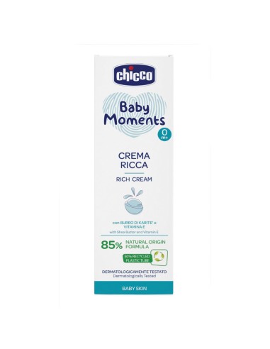offerta Chicco Baby Moments Crema Ricca con Burro di Karité e Vitamina E 100 ml