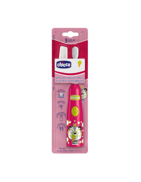offerta Chicco Spazzolino Elettrico Orso Bambini 3 Anni Setole Effetto Piuma Colore Rosso