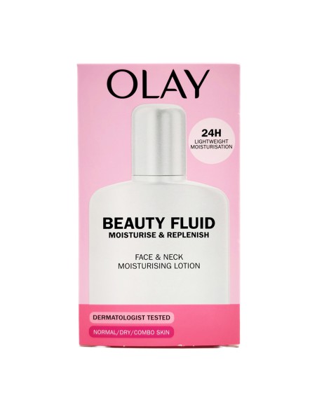 offerta Olay Beauty Fluid Lozione Idratante per Viso e Collo 100 ml