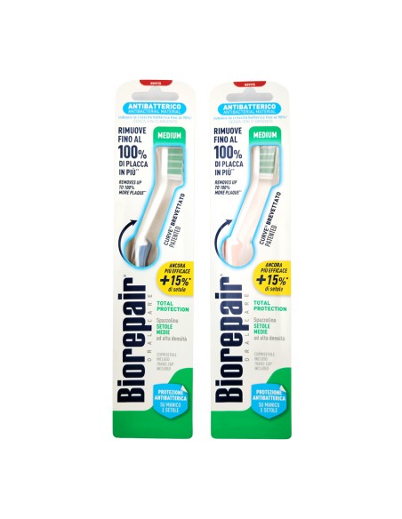 offerta Biorepair Oral Care Spazzolino Curve Medium Antibatterico Setole Medie 1 Pz