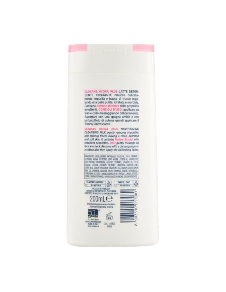 offerta Clinians Hydra Plus Latte Detergente Idratante Attiva Antistress 200 ml