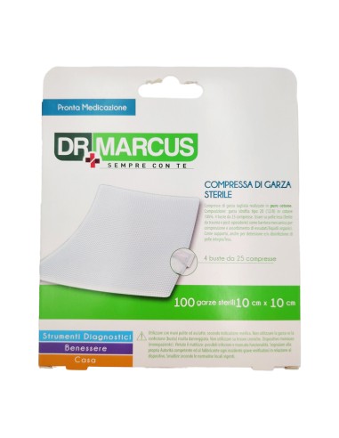 offerta Dr Marcus Pronta Medicazione Compressa di Garza Sterile 10x10 cm 100 Pz