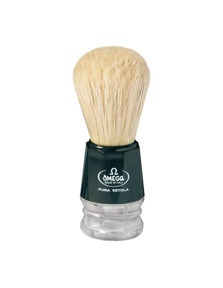 offerta Omega Pennello da Barba 10018 Pura Setola Sterilizzata Fondo Trasparente 1 Pz
