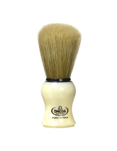 offerta Omega Pennello da Barba 10066 Pura Setola Sterilizzata Manico Bianco 1 Pz