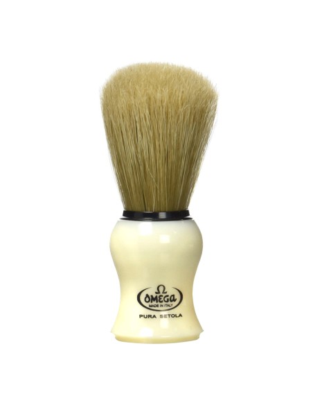 offerta Omega Pennello da Barba 10066 Pura Setola Sterilizzata Manico Bianco 1 Pz