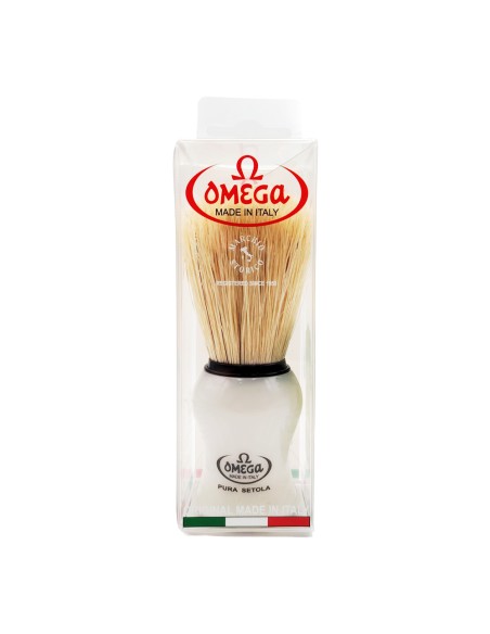 offerta Omega Pennello da Barba 10066 Pura Setola Sterilizzata Manico Bianco 1 Pz