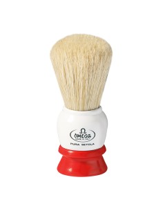 Omega Pennello da Barba 10075 Pura Setola di Maiale Fondo Colorato 1 Pz