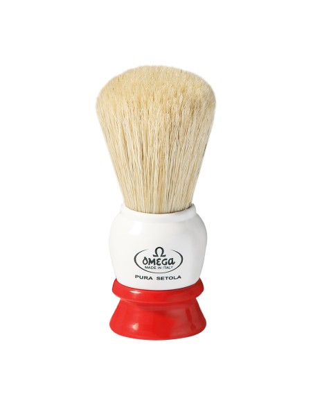 offerta Omega Pennello da Barba 10075 Pura Setola di Maiale Fondo Colorato 1 Pz