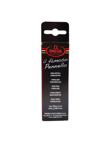 offerta Omega Pennello da Barba 10077 Pura Setola di Maiale Fondo Trasparente Colorato 1 Pz