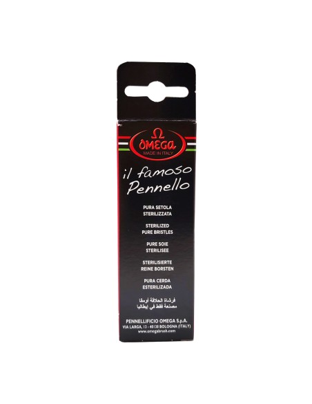 offerta Omega Pennello da Barba 10077 Pura Setola di Maiale Fondo Trasparente Colorato 1 Pz