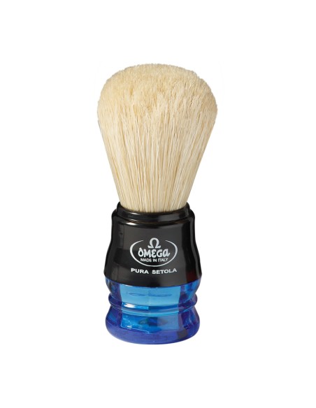 offerta Omega Pennello da Barba 10777 Pura Setola Sterilizzata Fondo Trasparente Colorato 1 Pz