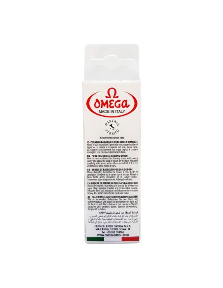 offerta Omega Pennello da Barba 10777 Pura Setola Sterilizzata Fondo Trasparente Colorato 1 Pz