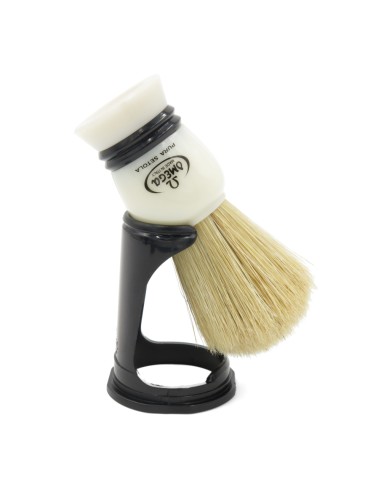 offerta Omega Pennello da Barba 80067 Pura Setola di Maiale Manico Beige con Supporto 1 Pz