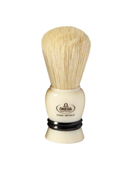 offerta Omega Pennello da Barba 80067 Pura Setola di Maiale Manico Beige con Supporto 1 Pz
