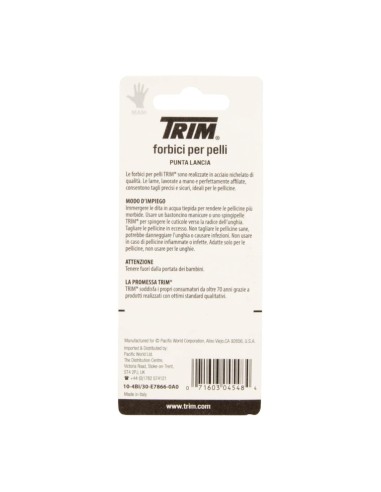 offerta Trim Nail Care Forbici in Acciaio Punta Lancia per Pellicine e Cuticole 1 Pz