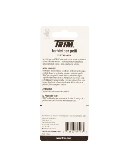offerta Trim Nail Care Forbici in Acciaio Punta Lancia per Pellicine e Cuticole 1 Pz
