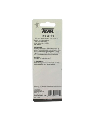 offerta Trim Nail Care Lima Zaffiro per Unghie Mani Doppia Grana 1 Pz