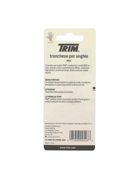 offerta Trim Nail Care Tronchesi per Unghie Mani in Acciaio Inox 1 Pz