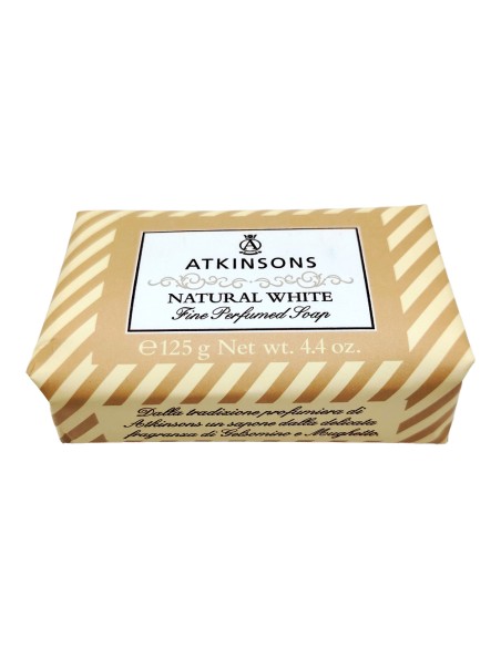 offerta Atkinsons Saponetta Natural White Fragranza Gelsomino e Mughetto 125 g