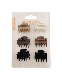 Setablu Set Pinzette per Capelli Colori Assortiti 6 Pz