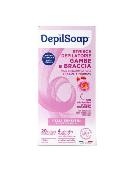 offerta Depilsoap Strisce Depilatorie Gambe e Braccia Pelli Sensibili 20 Pz