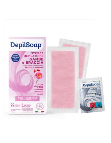 offerta Depilsoap Strisce Depilatorie Gambe e Braccia Pelli Sensibili 20 Pz