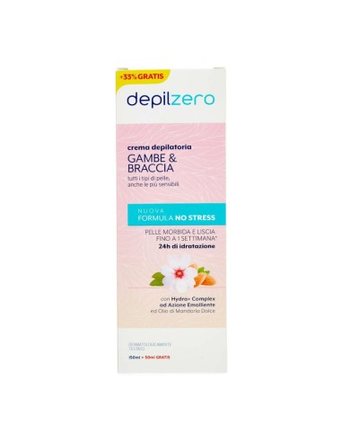 offerta Depilzero Crema Depilatoria Gambe & Braccia Nuova Formula No Stress 200 ml