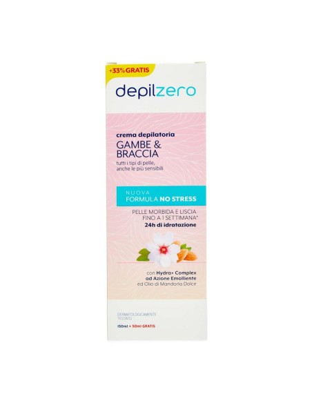 offerta Depilzero Crema Depilatoria Gambe & Braccia Nuova Formula No Stress 200 ml