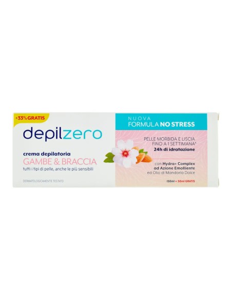offerta Depilzero Crema Depilatoria Gambe & Braccia Nuova Formula No Stress 200 ml