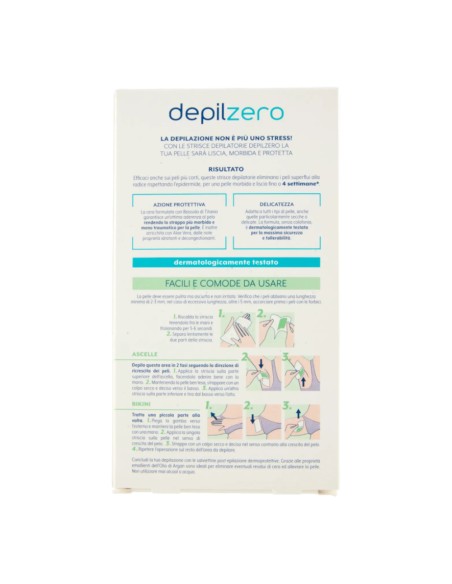 offerta Depilzero Strisce Depilatorie Ascelle & Bikini Nuova Formula No Stress 20 Pz