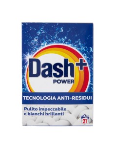 Dash Power Detersivo Lavatrice in Polvere Tecnologia Anti Residui 21 Lavaggi 1050 g