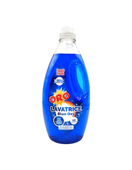 offerta Oro Detersivo Liquido Lavatrice Blue Oxy Azione Sbiancante 2200 ml