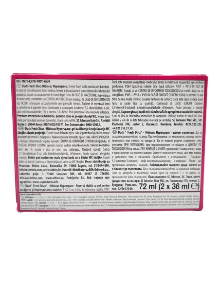offerta Anitra Wc Duck Fresh Discs Ricariche Fragranza Hibiscus Hyperspace 2x36 ml