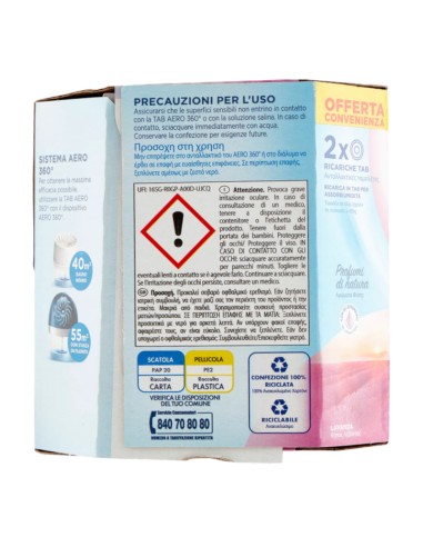 offerta Ariasana Ricariche Tab Aero 360 Gradi Assorbiumidità Fragranza Lavanda Relax 2 Pz 