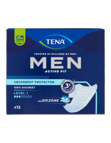 offerta Tena Men Active Fit Absorbent Protector Level 1 100% Discreto 12 Pz