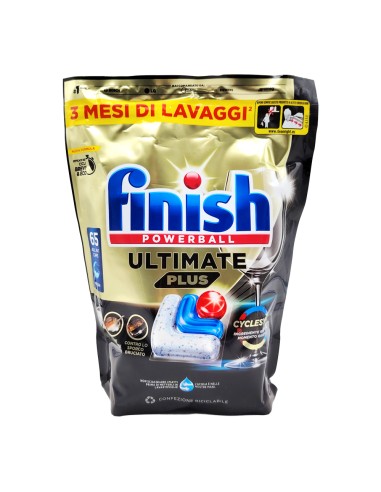 offerta Finish Powerball Ultimate Plus All in 1 Pastiglia Detergente Lavastoviglie 65 Tabs