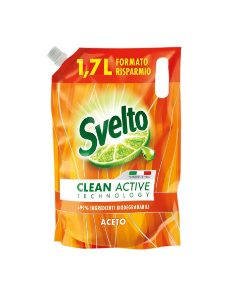 offerta Svelto Ricarica Detersivo per Piatti Clean Active Technology Aceto 1,7 L