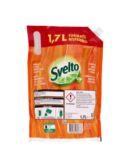 offerta Svelto Ricarica Detersivo per Piatti Clean Active Technology Aceto 1,7 L