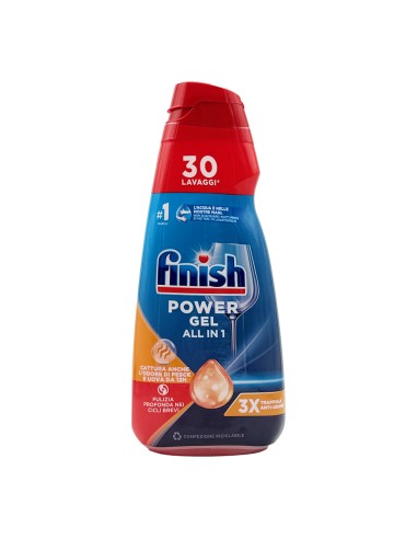 offerta Finish Power Gel All in 1 Anti Odore 30 Lavaggi 600 ml