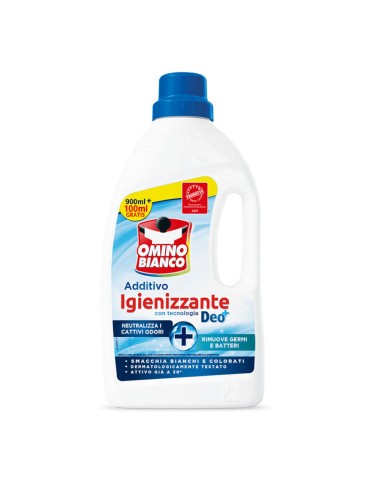 offerta Omino Bianco Additivo Igienizzante Deo + Smacchia Bianchi e Colorati 900 ml