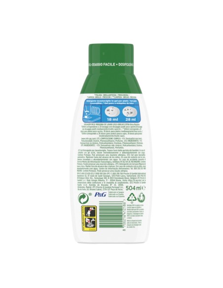 offerta Fairy Platinum Gel Detergente Lavastoviglie Extra Brillantezza Brezza Marina 504 ml 