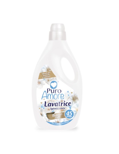 offerta Puro Amore Detersivo Liquido Lavatrice Igienizzante Fragranza Bianco Latte 2025 ml