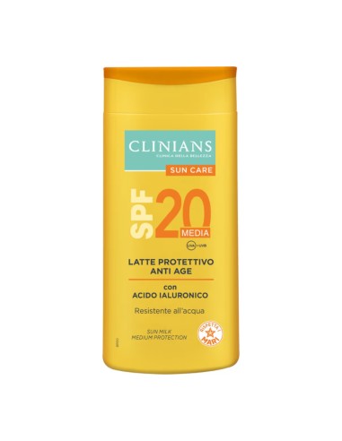 offerta Clinians Sun Care Latte Protettivo Anti Age con Acido Ialuronico SPF 20 Media 200 ml