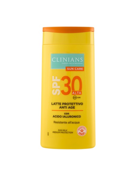 offerta Clinians Sun Care Latte Protettivo Anti Age con Acido Ialuronico SPF 30 Alta 200 ml