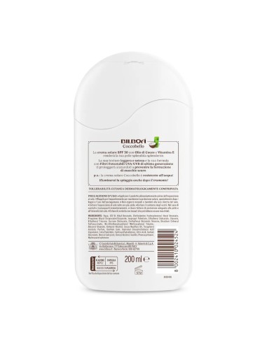 offerta Bilboa Coccobello Crema Solare SPF 30 Protezione Alta con Olio di Cocco 200 ml