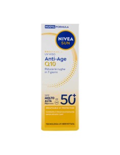 Nivea Sun Breathable UV Viso Anti Age Q10 SPF 50+ Molto...