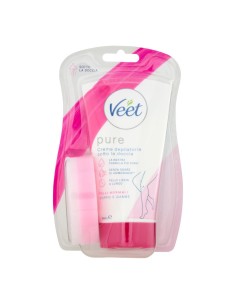 Veet Pure Crema Depilatoria Corpo e Gambe Sotto al Doccia...